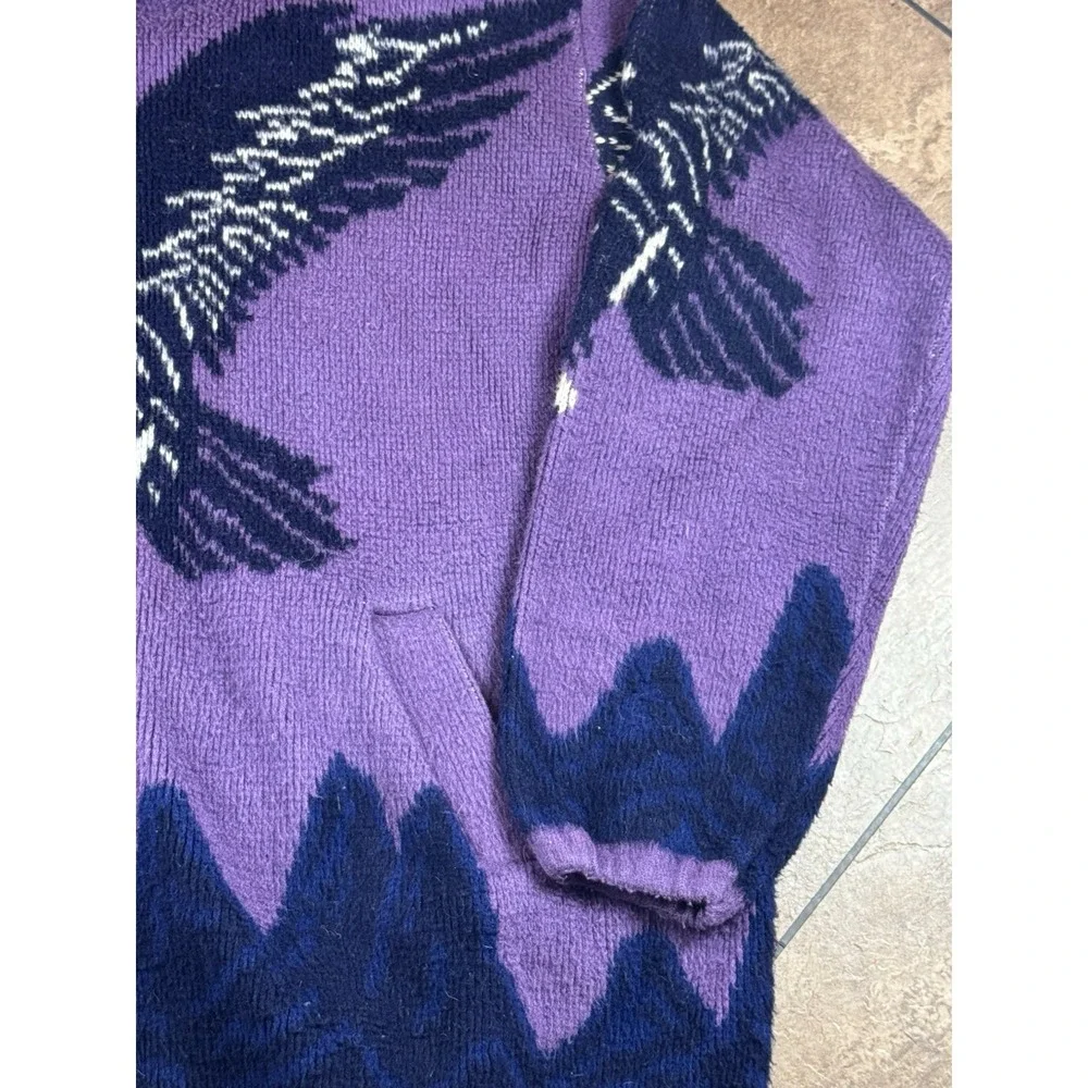 Vintage Ruminahui Wool Eagle Full Zip Large